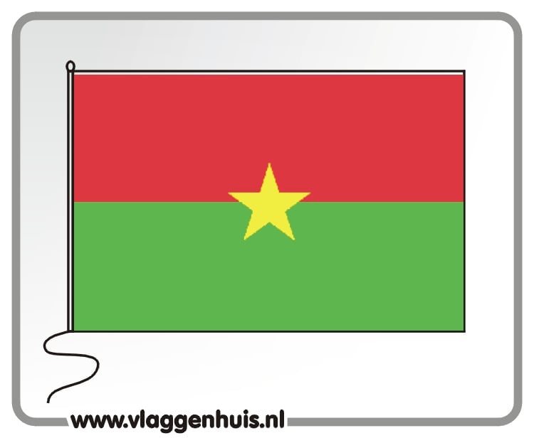 Tafelvlag Burkina Fasso 10x15 cm