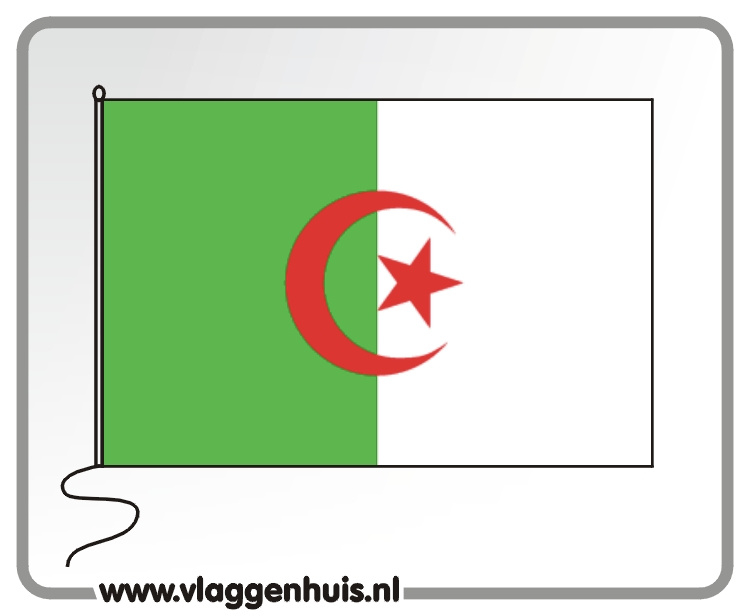 Tafelvlag Algerije 10x15 cm