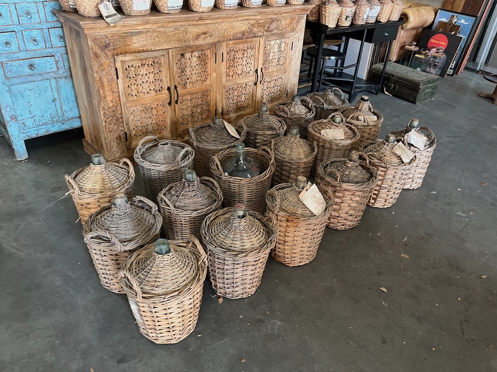 Zeer fraaie Mandflessen/Dame-Jeanne/Demijohn