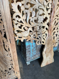 Houtsnijwerk Levensboom Mangohout Handgemaakt India