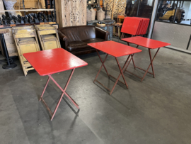 Oude Franse inklapbare Cafe tafels/bistrotafels