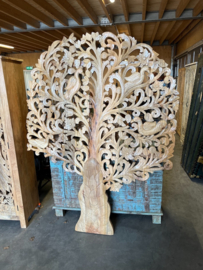 Houtsnijwerk Levensboom Mangohout Handgemaakt India