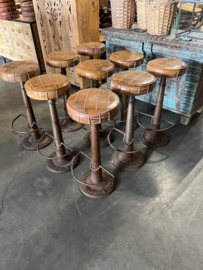 Industriele Necchi barkrukken metaal zitting Leer