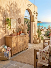 Uniek Nieuw Dressoir IBiza/Boho met de hand uitgesneden