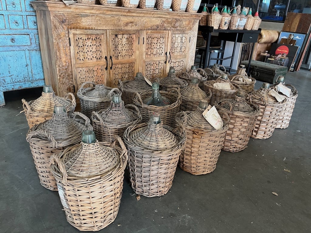 Zeer fraaie Mandflessen/Dame-Jeanne/Demijohn