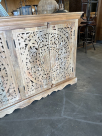 Dressoir Houtsnijwerk Ibiza/Boho pracht exemplaar
