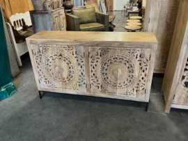 Handgesneden Dressoir, Ibiza/Boho zeer uniek exemplaar Nieuw
