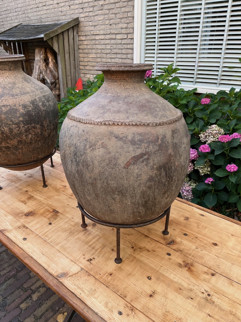 Unieke Antieke Wijn Kruiken afkomstig uit India