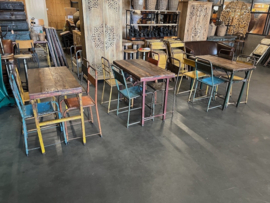 Oude inklapbare Cafe tafels/bistrotafels/eettafels origineel