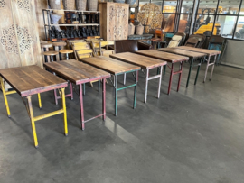 Oude inklapbare Cafe tafels/bistrotafels/eettafels origineel