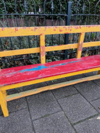 Antiek Schoolbankje/Kinderbankje afkomstig uit India