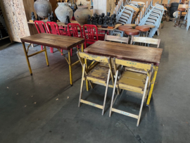 Oude inklapbare Cafe tafels/bistrotafels/eettafels origineel