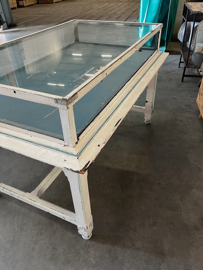 Zeer Unieke Antieke Vitrine/Toonbank/Vitrinetafel uit Winkel