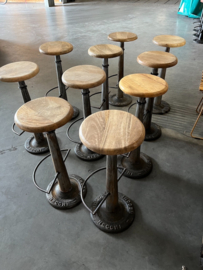 Industriele Necchi barkrukken metaal zitting Hout