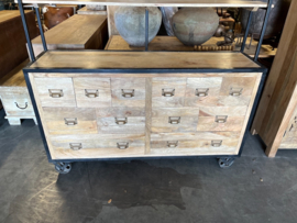 Industriele kast/buffetkast zeer fraai voor cafe/restaurant