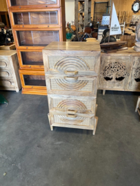 Unieke Ladenkast Ibiza/Boho Hout met Webbing Nieuw