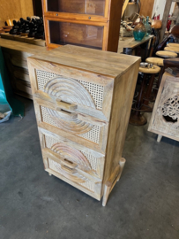 Unieke Ladenkast Ibiza/Boho Hout met Webbing Nieuw