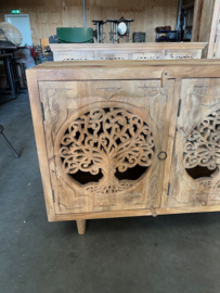 Dressoir Houtsnijwerk Ibiza/Boho uniek exemplaar