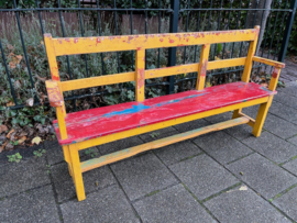 Antiek Schoolbankje/Kinderbankje afkomstig uit India