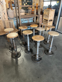 Industriele Necchi barkrukken metaal zitting Hout