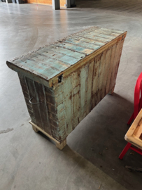 Antieke Kist zeer fraai bewerkt afkomstig uit India