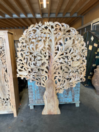 Houtsnijwerk Levensboom Mangohout Handgemaakt India