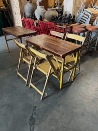 Oude inklapbare Cafe tafels/bistrotafels/eettafels origineel