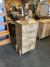 Unieke Ladenkast Ibiza/Boho Hout met Webbing Nieuw