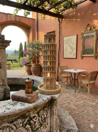 Antieke Albasten Lamp Toren van Pisa Italie groot exemplaar