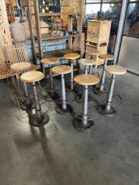 Industriele Necchi barkrukken metaal zitting Hout