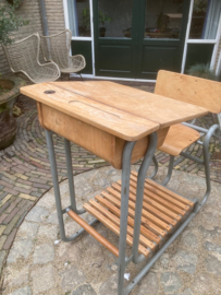 Unieke Vintage Schoolbank voor Juffrouw/Meester