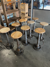 Industriele Necchi barkrukken metaal zitting Hout