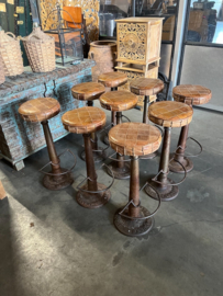 Industriele Necchi barkrukken metaal zitting Leer