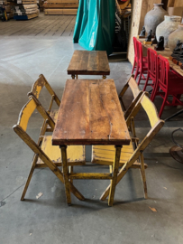Oude inklapbare Cafe tafels/bistrotafels/eettafels origineel