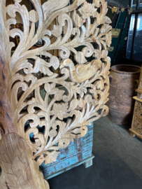 Houtsnijwerk Levensboom Mangohout Handgemaakt India