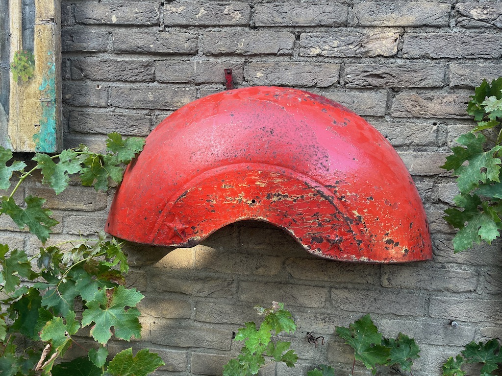 Hele Oude Becak(riksja)spatborden erg decoratief