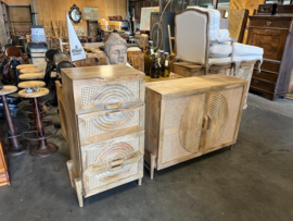 Unieke Ladenkast Ibiza/Boho Hout met Webbing Nieuw