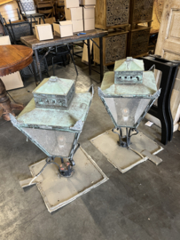 2 Antieke Lantaarns zeer fraai patina van ouderdom