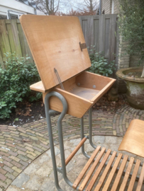 Unieke Vintage Schoolbank voor Juffrouw/Meester