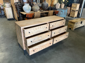 Uniek Nieuw Dressoir IBiza/Boho met de hand uitgesneden
