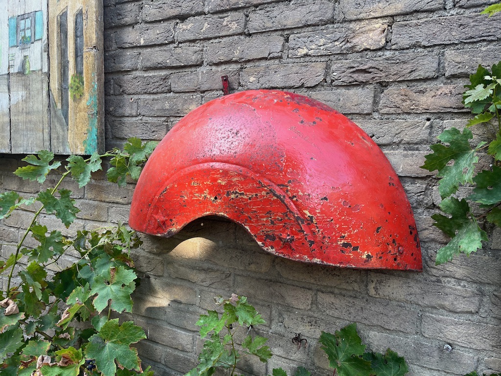 Hele Oude Becak(riksja)spatborden erg decoratief
