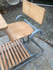 Unieke Vintage Schoolbank voor Juffrouw/Meester