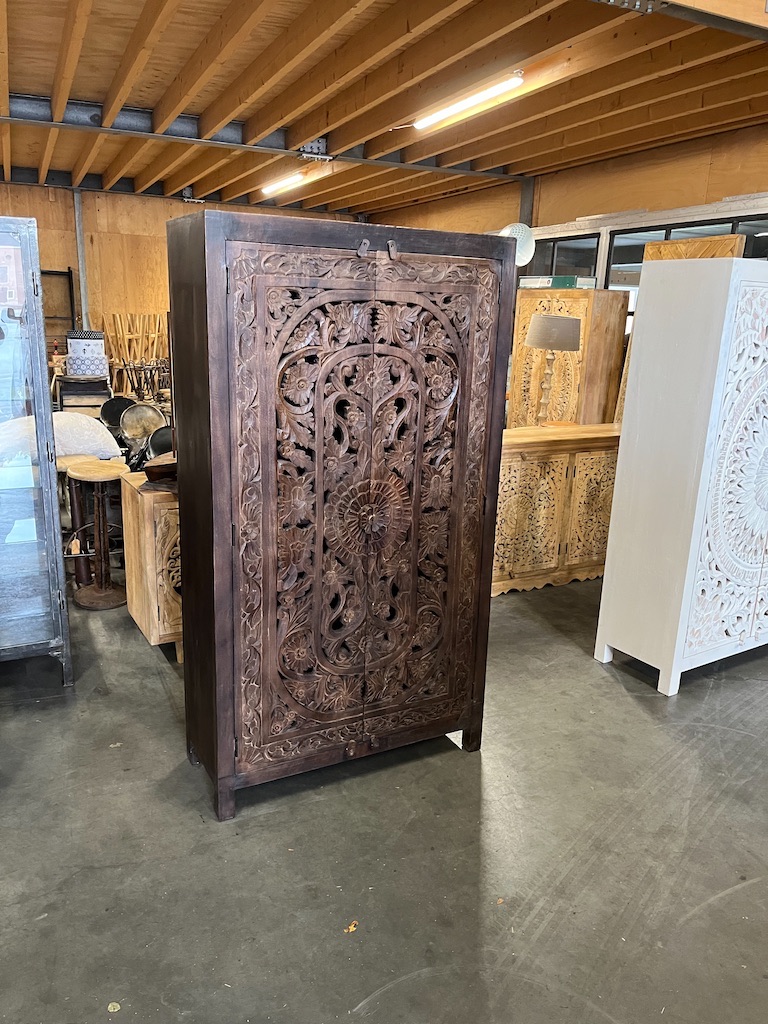 Kast/Buffetkast Houtsnijwerk Ibiza/Boho pracht exemplaar
