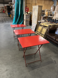 Oude Franse inklapbare Cafe tafels/bistrotafels