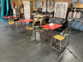 Oude Franse inklapbare Cafe tafels/bistrotafels