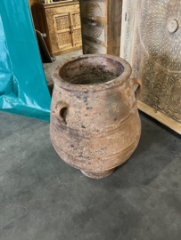 Antieke Spaanse Kruik Terracotta 18e Eeuws Uniek Exemplaar