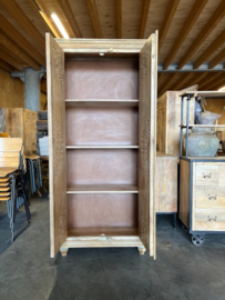 Handgesneden Kast uit India Uniek exemplaar Ibiza/Boho Nieuw