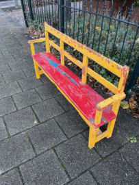 Antiek Schoolbankje/Kinderbankje afkomstig uit India