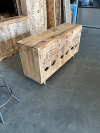 Dressoir Houtsnijwerk Ibiza/Boho uniek exemplaar