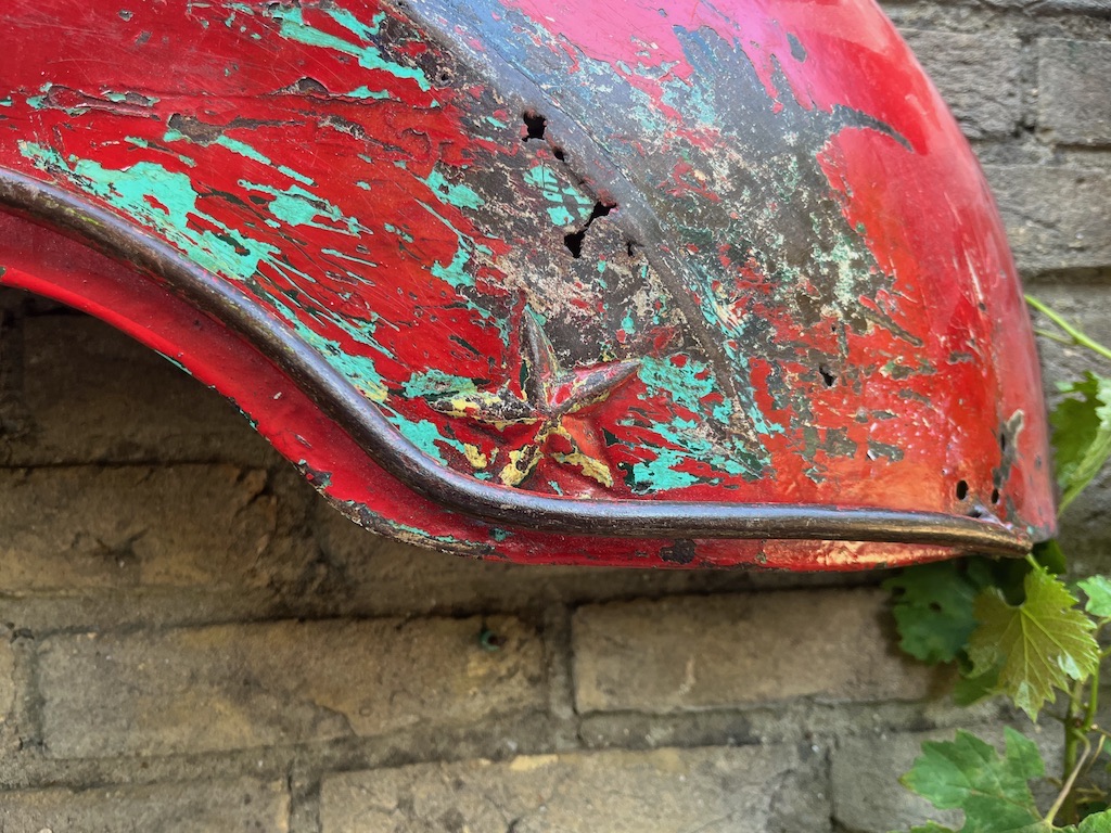 Hele Oude Becak(riksja)spatborden erg decoratief